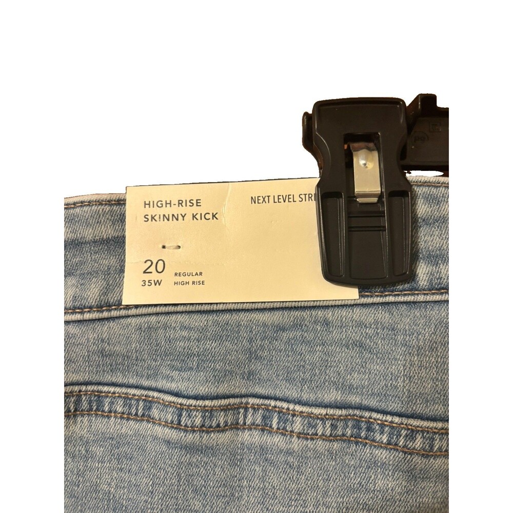 American Eagle Jeans Womens 20 Blue High Rise Skinny Kick Next Level Stretch NWT - Picture 4 of 7